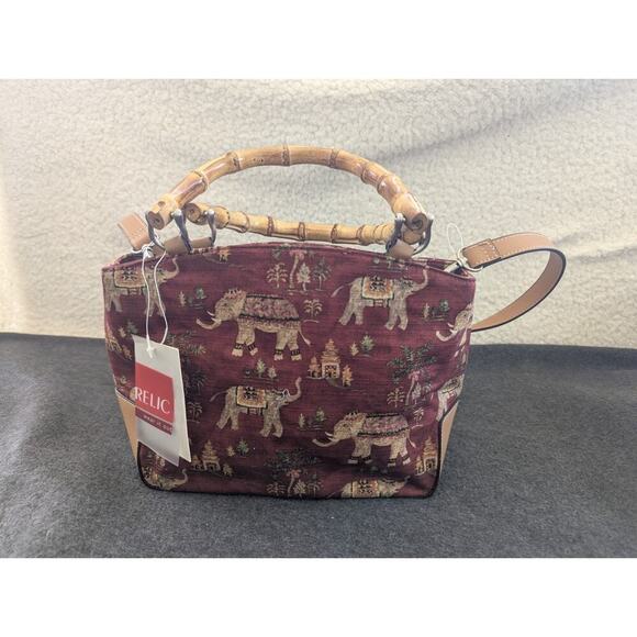 Elephant Print Handbag Purse shoulder bag Canvas Boho - Picture 1 of 11